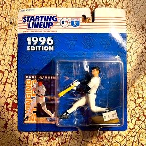 Paul O’Neill Starting Lineup Sports Star Collectible, 1996, figurine and card.